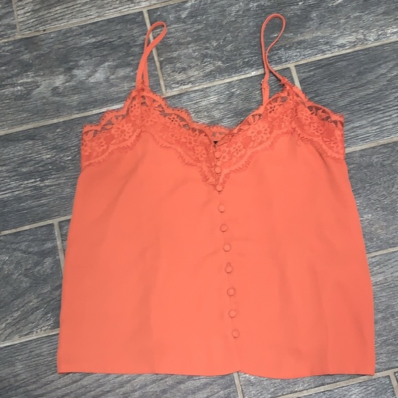 • Forever 21 Button Down Sleeveless Tops W/ Lace Details & Adjustable Straps • - Picture 4 of 5